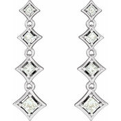 18K White 3/4 CTW Natural Diamond Journey Earrings