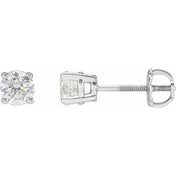 Platinum 1 CTW Natural Diamond Stud Earrings