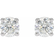 Platinum 1 CTW Natural Diamond Stud Earrings