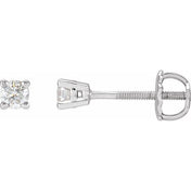 Platinum 1/4 CTW Natural Diamond Stud Earrings