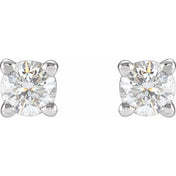 Platinum 1/4 CTW Natural Diamond Stud Earrings