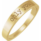14K Yellow Only You Stackable Ring