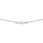 14K 1/4 CT Lab-Grown Diamond Necklace 16-18"