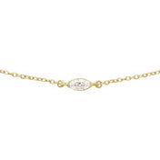 14K 1/4 CT Lab-Grown Diamond Necklace 16-18"
