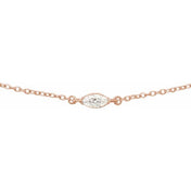 14K 1/4 CT Lab-Grown Diamond Necklace 16-18"
