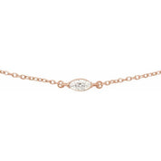 14K 1/4 CT Lab-Grown Diamond Necklace 16-18"