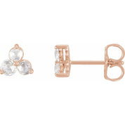 14K Rose 1/8 CTW Lab-Grown Diamond Three-Stone Earrings