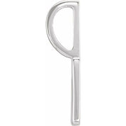 14K White 14.97x8 mm Pierced Heart Charm/Pendant