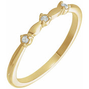 14K Yellow .03 CTW Rose-Cut Natural Diamond Stackable Ring