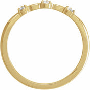 14K Yellow .03 CTW Rose-Cut Natural Diamond Stackable Ring