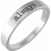 14K White Always Stackable Ring
