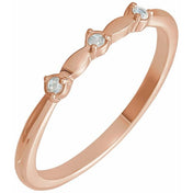 14K Rose .03 CTW Rose-Cut Natural Diamond Stackable Ring