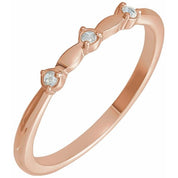 14K Rose .03 CTW Rose-Cut Natural Diamond Stackable Ring