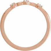 14K Rose .03 CTW Rose-Cut Natural Diamond Stackable Ring