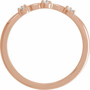 14K Rose .03 CTW Rose-Cut Natural Diamond Stackable Ring