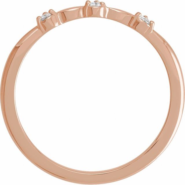 14K Rose .03 CTW Rose-Cut Natural Diamond Stackable Ring