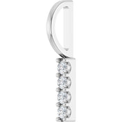 Platinum .07 CTW Natural Diamond Bar Charm/Pendant
