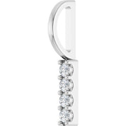 Platinum .07 CTW Natural Diamond Bar Charm/Pendant