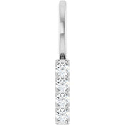 Platinum .07 CTW Natural Diamond Bar Charm/Pendant