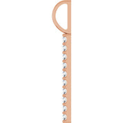 14K Rose 1/6 CTW Lab-Grown Diamond Bar Charm/Pendant