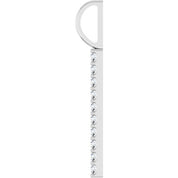 Platinum 1/6 CTW Natural Diamond Bar Charm/Pendant