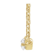14K Yellow 1/10 CTW Natural Diamond Graduated 16" Necklace