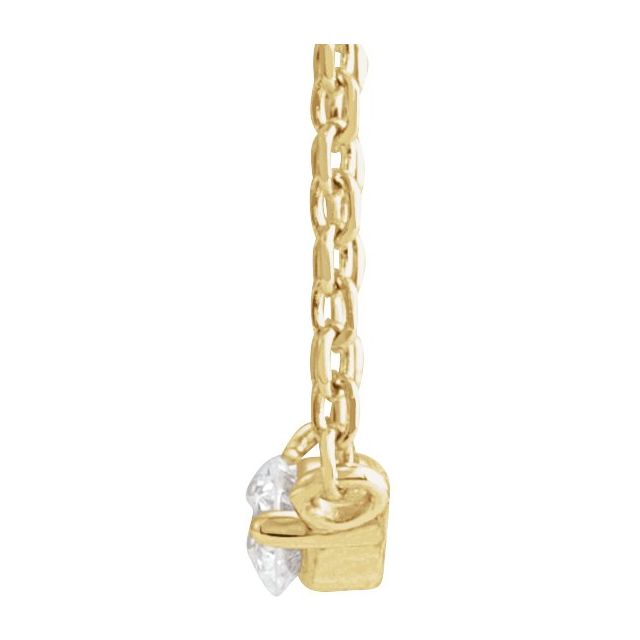 14K Yellow 1/10 CTW Natural Diamond Graduated 16" Necklace