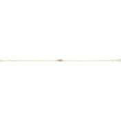 14K and Platinum Natural Diamond Angel Wing Bracelet with .015 CTW, Adjustable Size 6 1/2-7 1/2"