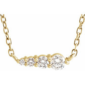 14K Yellow 1/10 CTW Natural Diamond Graduated 16" Necklace