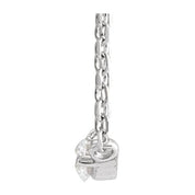 14K White 1/10 CTW Natural Diamond Graduated 16" Necklace