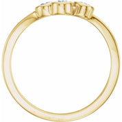 14K Yellow 1/3 CTW Natural Diamond Three-Stone Ring