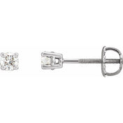 Platinum 1/3 CTW Natural Diamond Stud Earrings