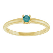 14K Yellow Lab-Grown Alexandrite Ring