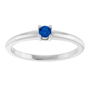Platinum Natural Blue Sapphire Ring