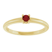 14K Yellow Natural Garnet Mozambique Ring