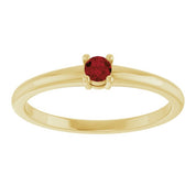 14K Yellow Natural Garnet Mozambique Ring