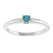 Platinum Lab-Grown Alexandrite Ring