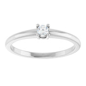 Sterling Silver Natural White Sapphire Ring