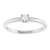 Sterling Silver Natural White Sapphire Ring