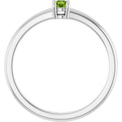 Sterling Silver Natural Peridot Ring