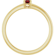 14K Yellow Natural Garnet Mozambique Ring