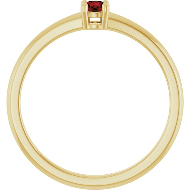 14K Yellow Natural Garnet Mozambique Ring