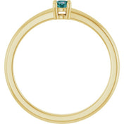 14K Yellow Lab-Grown Alexandrite Ring