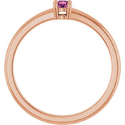 14K Rose Natural Pink Tourmaline Ring