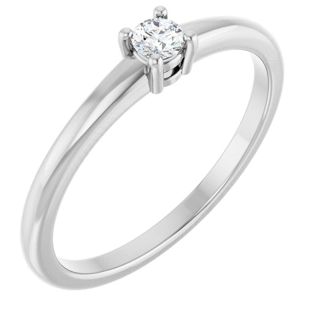 Sterling Silver Natural White Sapphire Ring