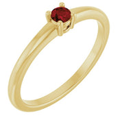 14K Yellow Natural Garnet Mozambique Ring