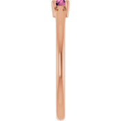 14K Rose Natural Pink Tourmaline Ring
