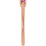 14K Rose Natural Pink Tourmaline Ring