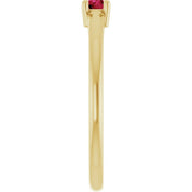 14K Yellow Natural Ruby Ring