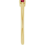 14K Yellow Natural Ruby Ring